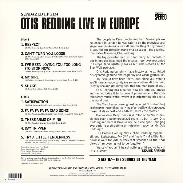 Otis Redding Live In Europe