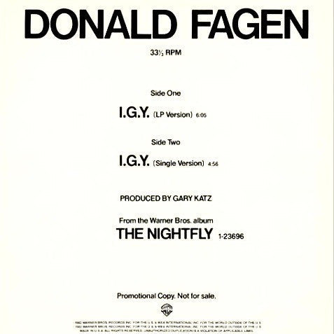 Master Release: I.G.Y. by Donald Fagen