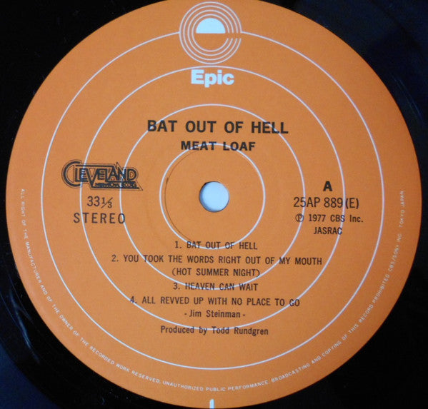 Release: Bat Out Of Hell-Vinyl-Japan-1977-25AP 889, 25AP 889(E)-6383870