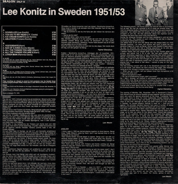 Sax Of A Kind (Lee Konitz In Sweden 1951/53)
