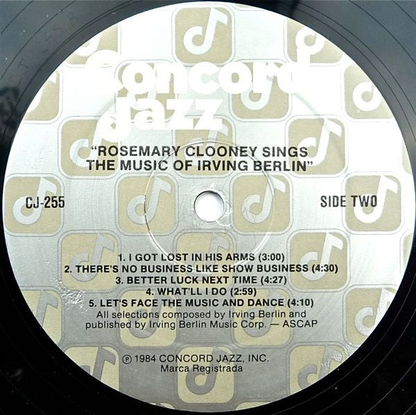 Sings The Music Of Irving Berlin