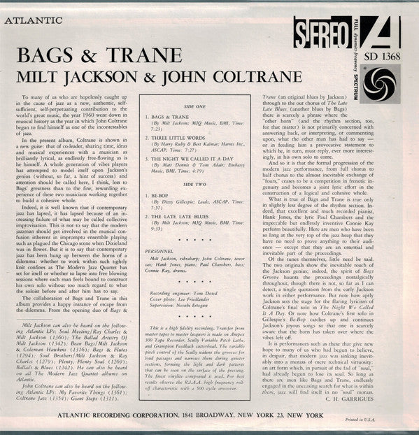 Release: Bags & Trane-Vinyl-US-1975-1368, SD 1368-8190391