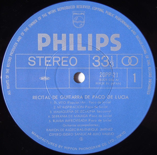 Recital De Guitarra De Paco De Lucia