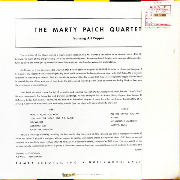 Marty Paich Quartet
