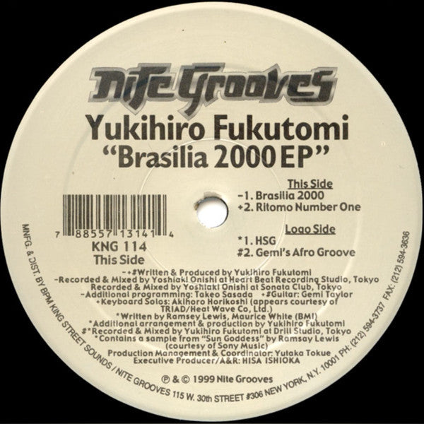 Master Release: Brasilia 2000 EP by Yukihiro Fukutomi