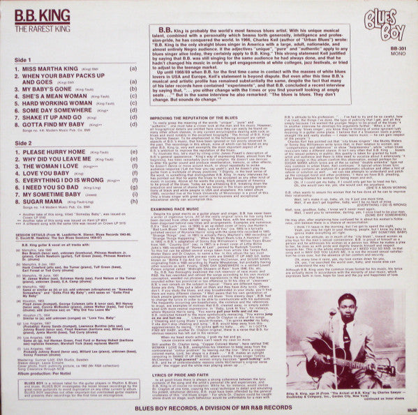 Master Release: The Rarest King by B.B. King