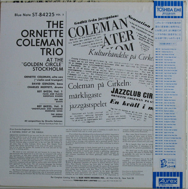 Release: At The "Golden Circle" Stockholm - Volume Two-Vinyl-Japan-1984-BNJ 71046, BST 84225-5944712