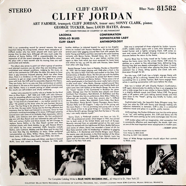 Release: Cliff Craft-Vinyl-US-1999-BST 81582, BST 81582-4440790