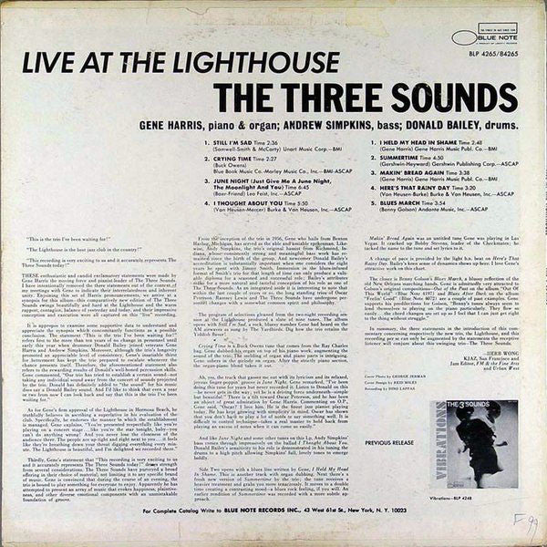 Master Release: Live At The Lighthouse by The Three Sounds