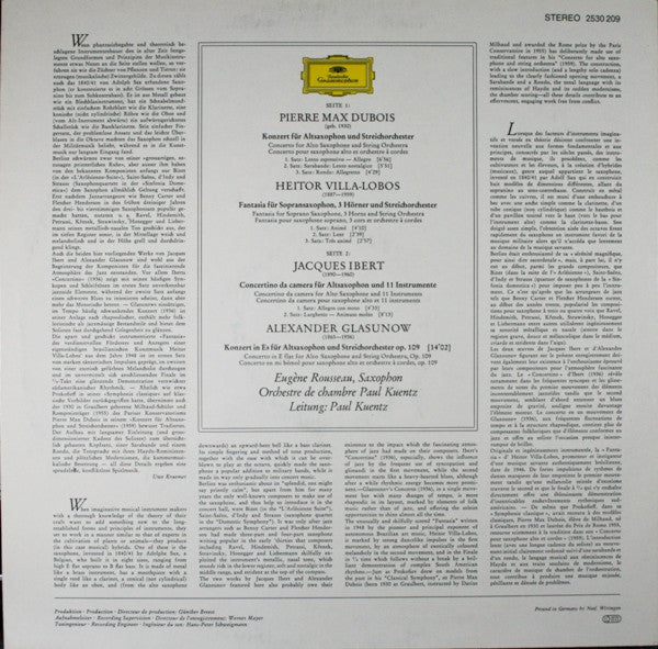 Saxophonkonzerte = Concertos For Saxophone