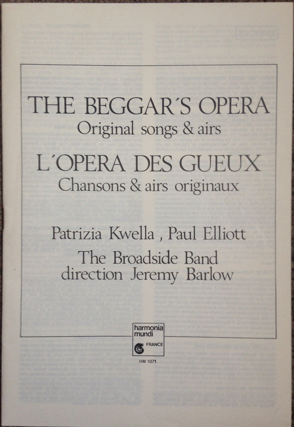 L'opera Des Gueux: Chansons Et Airs Originaux