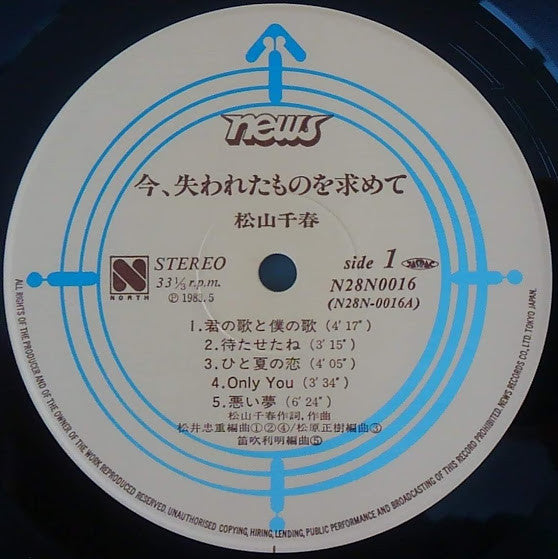 Release: 今、失われたものを求めて-Vinyl-Japan-1983-N28N0016, N28N0016-8806610