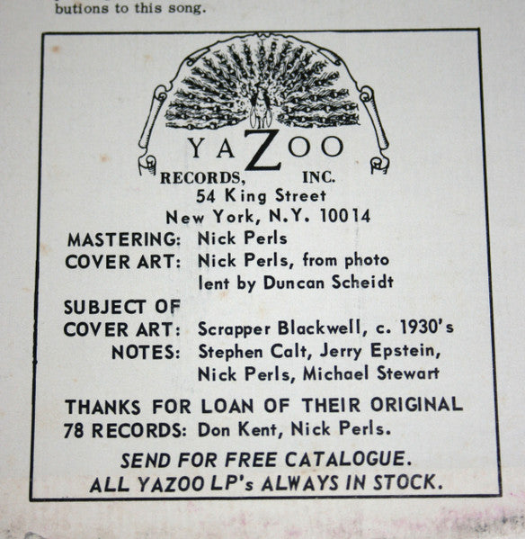 The Virtuoso Guitar Of Scrapper Blackwell