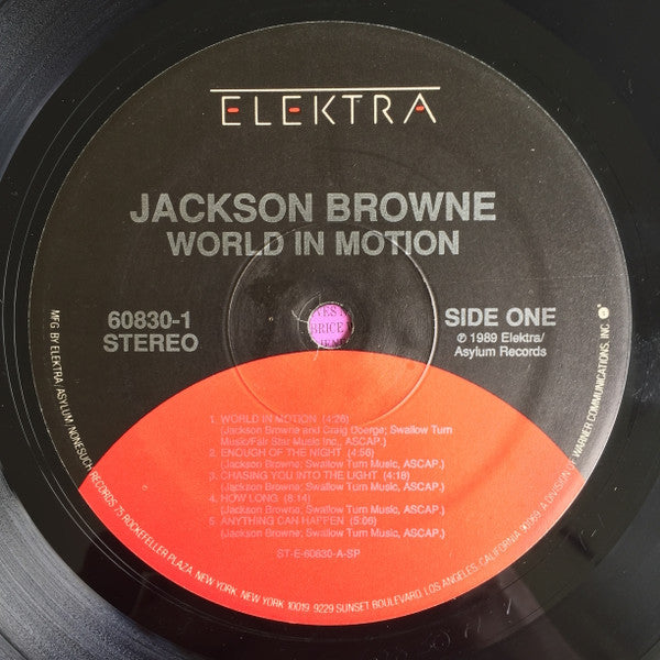 Release: World In Motion-Vinyl-US-1989-9 60830-1, 60830-1-2927118