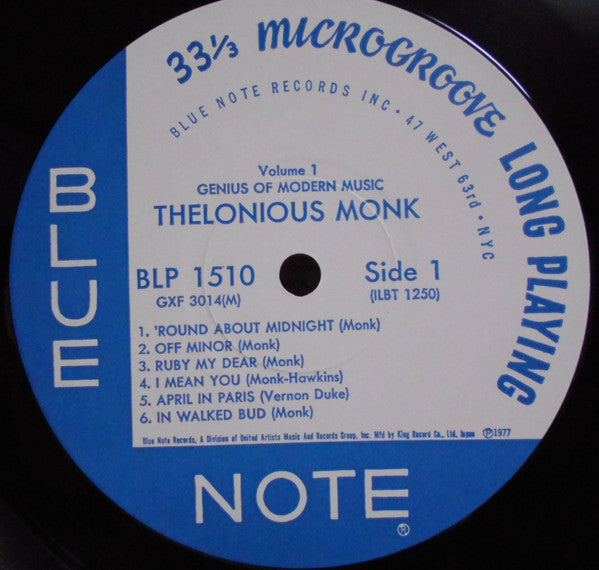 Genius Of Modern Music Volume 1