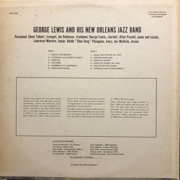 George Lewis Jam Session 1950