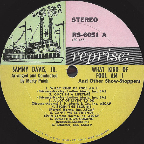 Sammy Davis Jr. Sings What Kind Of Fool Am I And Other Show-Stoppers