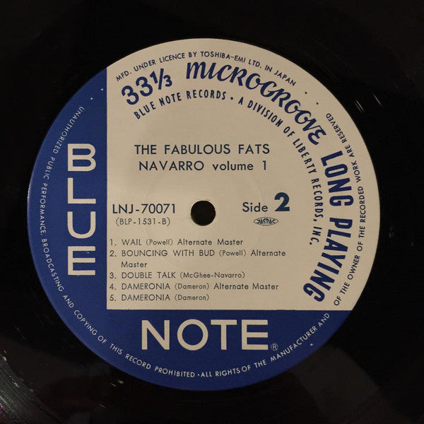 Release: The Fabulous Fats Navarro Volume 1-Vinyl-Japan-1976-LNJ-70071-7167188