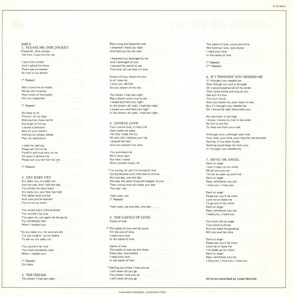 Atlantic Doo Wop 50's = アトランティック・ドゥー・ワップ 50's