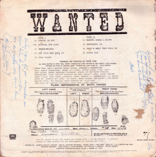 Wanted Dread & Alive