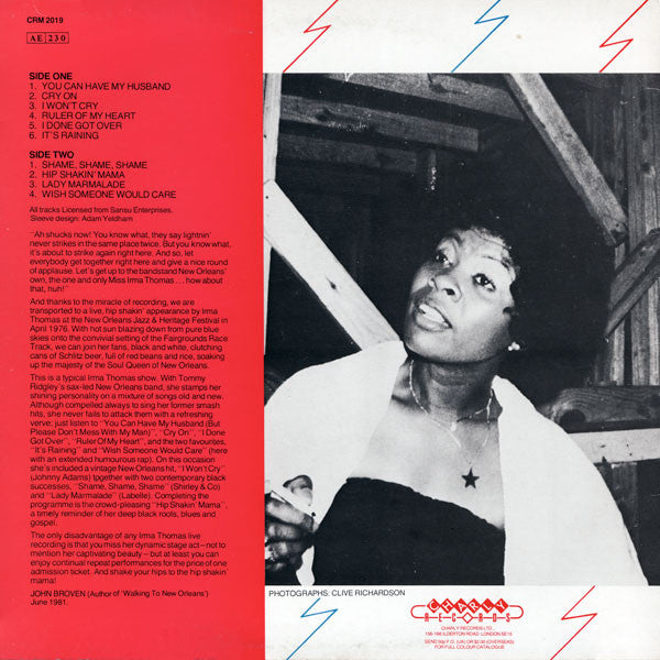 Master Release: Live by Irma Thomas