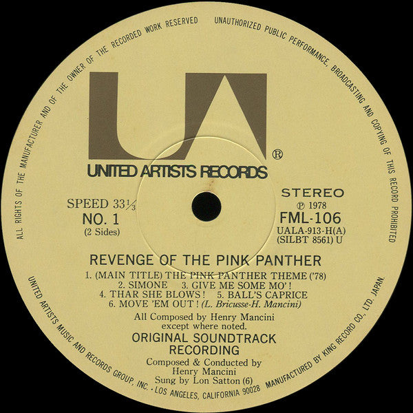 Revenge Of The Pink Panther (Original Motion Picture Soundtrack)