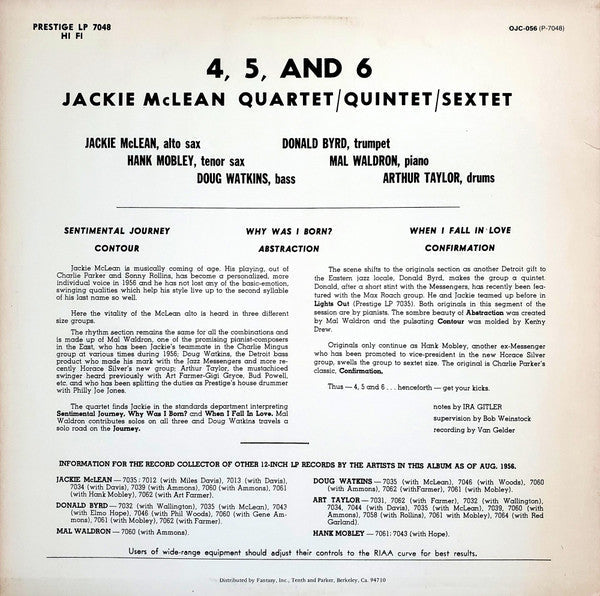 Release: 4, 5 And 6-Vinyl-US-1983-OJC-056, P-7048-1441473