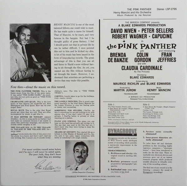 Release: The Pink Panther (Music From The Film Score)-Vinyl-Europe-1993-LSP-2795, LSP-2795-3146741