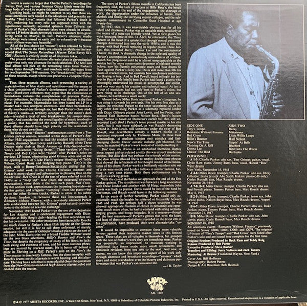 Master Release: Encores by Charlie Parker
