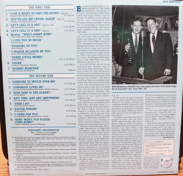 I Got A Right To Sing The Blues - Broadcasts And Rarities, Vol. 2