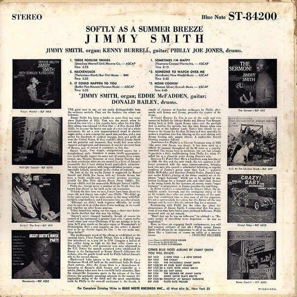 Master Release: Softly As A Summer Breeze by Jimmy Smith