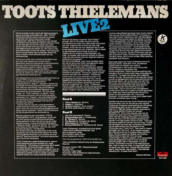 Release: Live 2-Vinyl-Netherlands-1976-2441 063-3451255