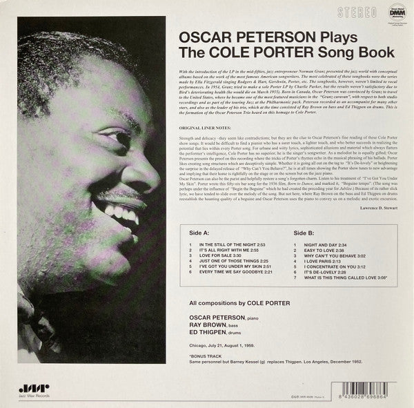 Release: Oscar Peterson Plays The Cole Porter Song Book-Vinyl-Spain-2010-JWR 4535-4345074