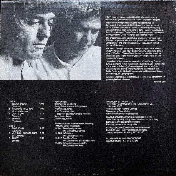 Master Release: Watrous In Hollywood by Bill Watrous Combo