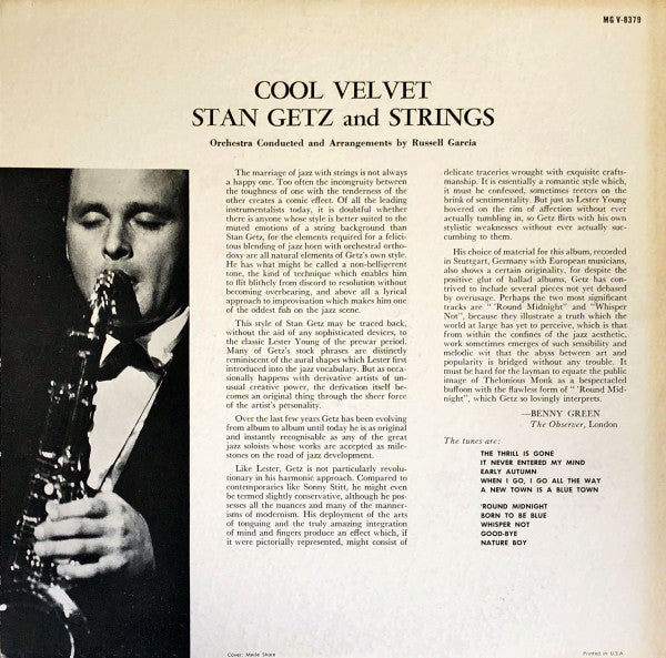 Release: Cool Velvet-Vinyl-US-1960-MG V-8379-8141098