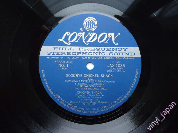 Release: Goodbye Chicken Shack-Vinyl-Japan-1976-K16P-9075-7332357