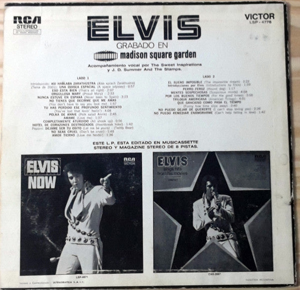 Elvis As Recorded At Madison Square Garden