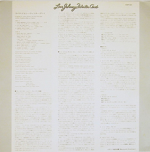 Johnny Winter And Live