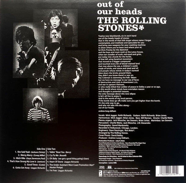 Release: Out Of Our Heads-Vinyl-Europe-2003-882 319-1-1199002