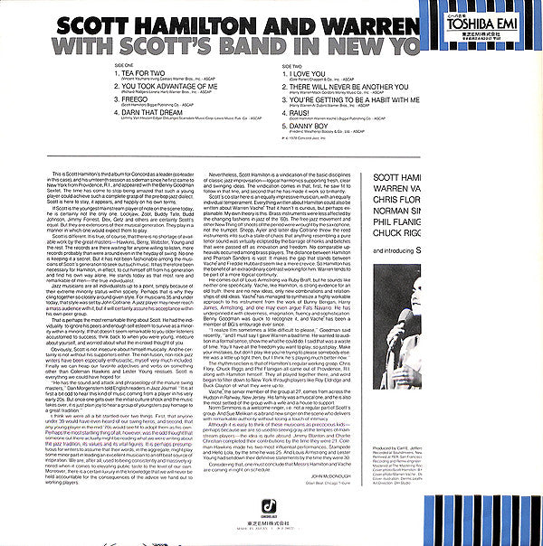 Scott Hamilton And Warren Vaché With Scott's Band In New York City