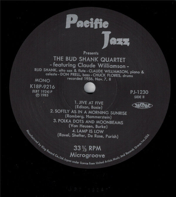 Bud Shank Quartet Featuring Claude Williamson