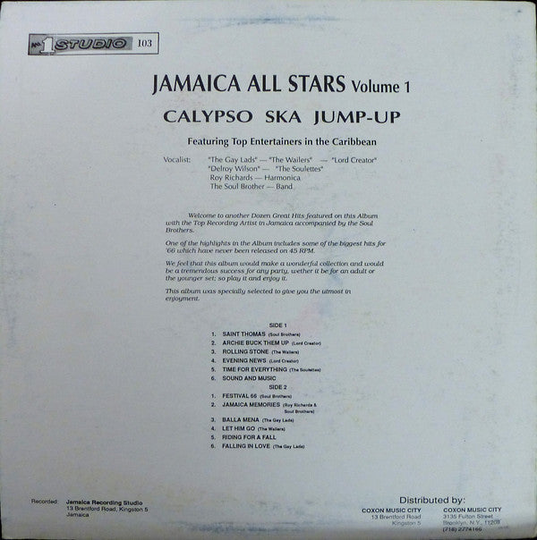 Master Release: Jamaica All Stars Volume 1 by Various