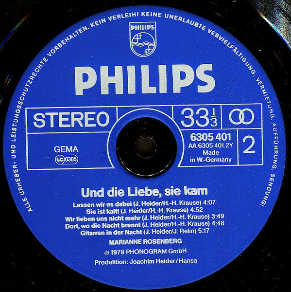 Und Die Liebe, Sie Kam