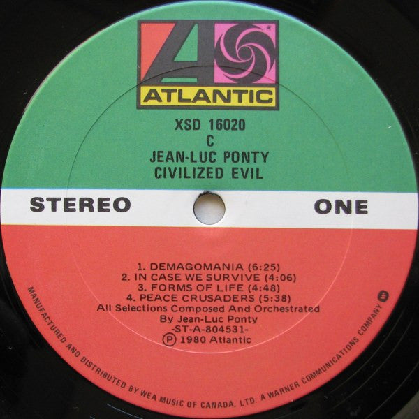 Release: Civilized Evil-Vinyl-Canada-1980-XSD 16020-3008986