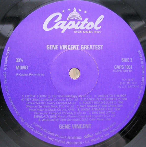 Gene Vincent Greatest