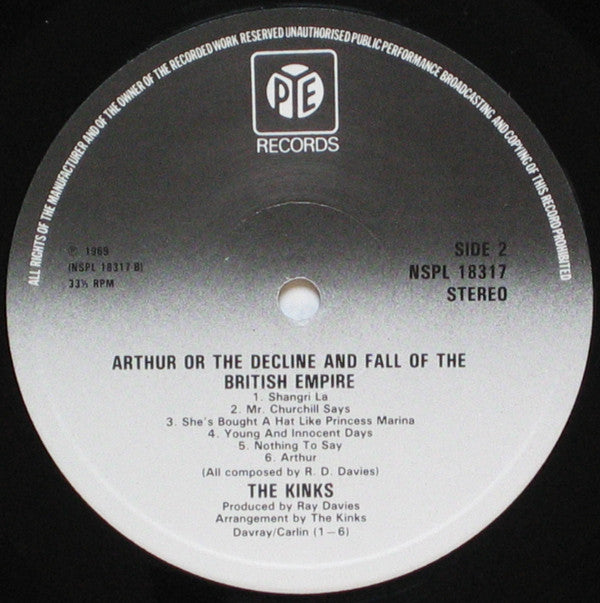 Release: Arthur Or The Decline And Fall Of The British Empire-Vinyl-UK-1980-NPL 18317, NSPL 18317-1197675