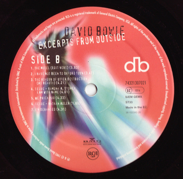 Master Release: 1. Outside (The Nathan Adler Diaries: A Hyper Cycle) by David Bowie