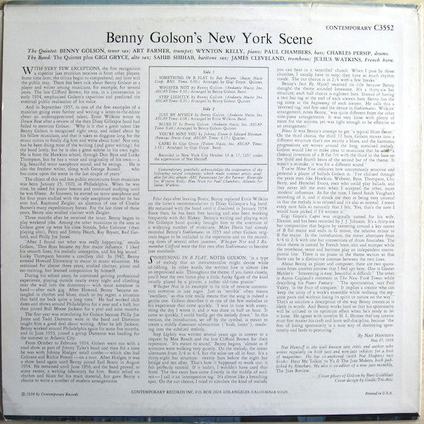 Benny Golson's New York Scene