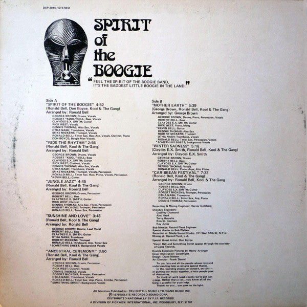 Release: Spirit Of The Boogie-Vinyl-US-1975-DEP-2016-2852374