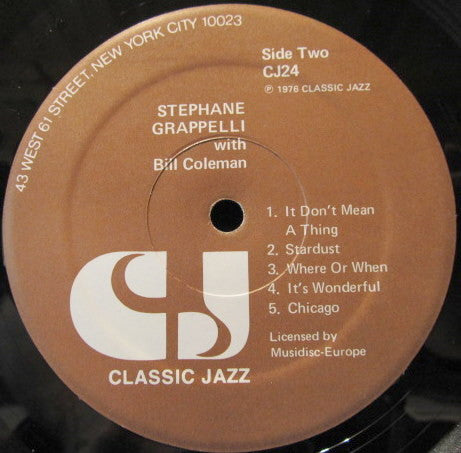 Stephane Grappelli With Bill Coleman